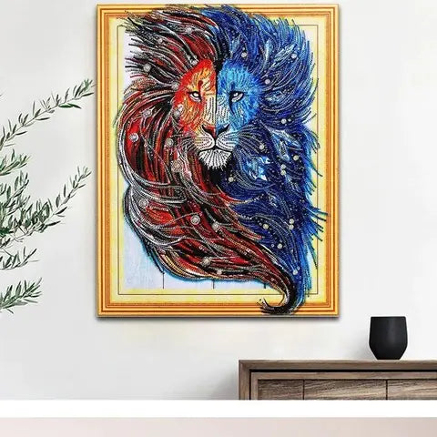 Colorful Lion Diamond Painting Home Decor HZ002