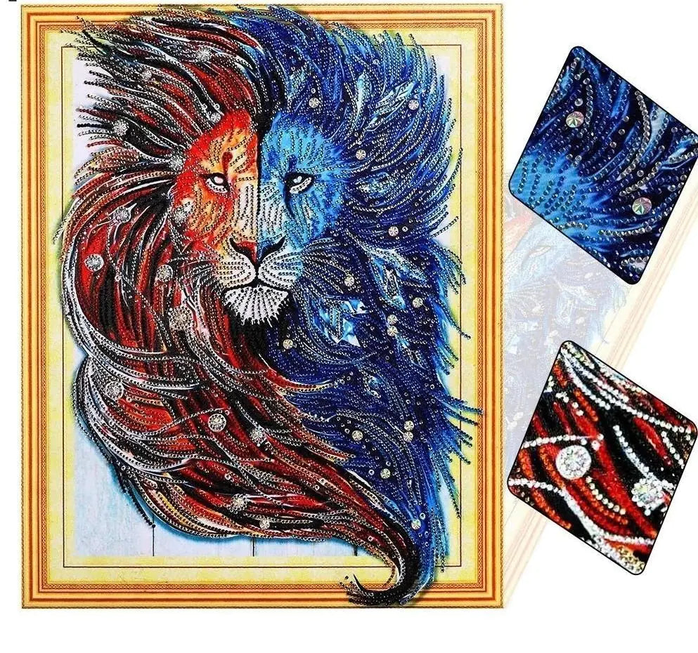 Colorful Lion Diamond Painting Home Decor HZ002