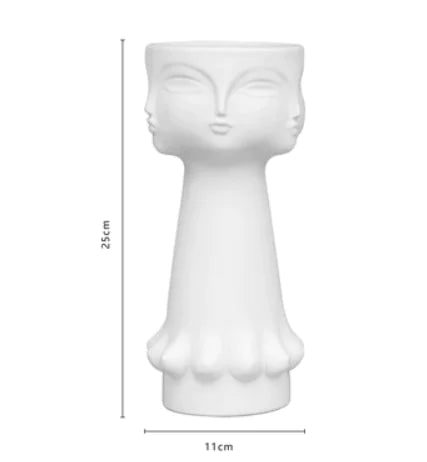 Face Ceramic Flower Pot - Home Decor Vase