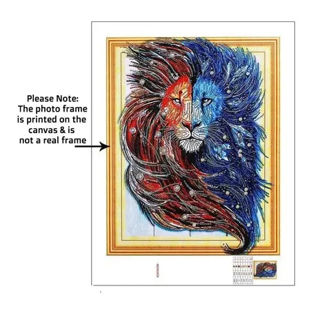 Colorful Lion Diamond Painting Home Decor HZ002