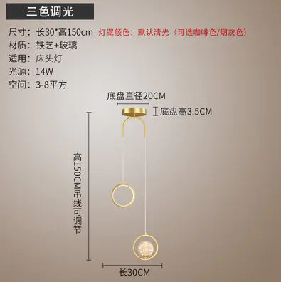 Minimalist Nordic Style Pendant Light for Bedroom/Living Room