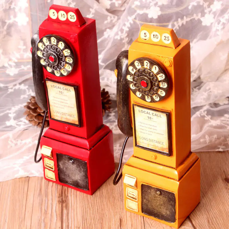 Creative Resin Telephone Model Home Decor Figurine