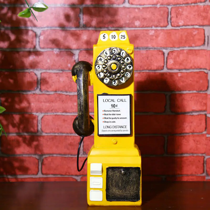 Creative Resin Telephone Model Home Decor Figurine