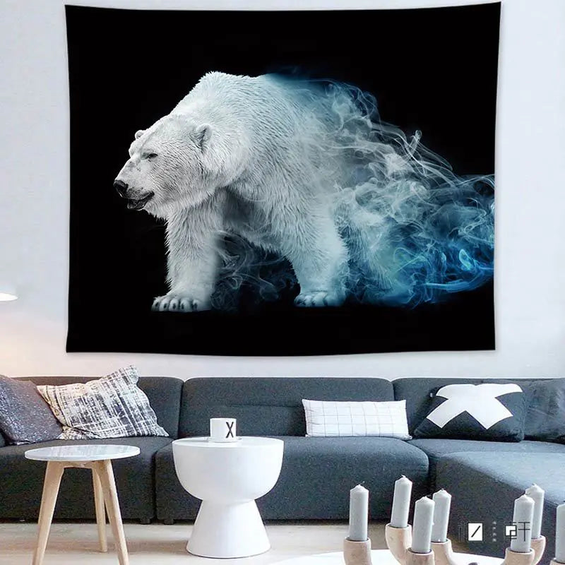 American Home Decor Wall Tapestry with Lion Print