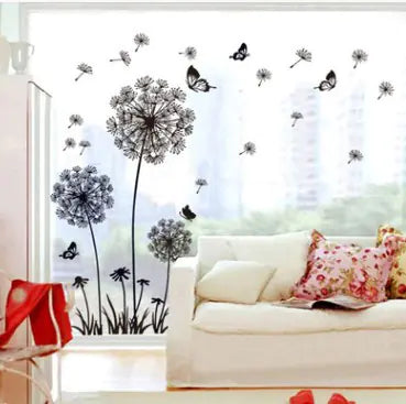 Large Removable Dandelion Wall Decal for Home Decor