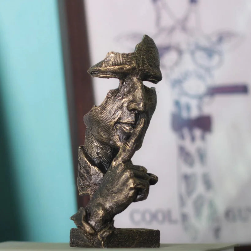 Silent is Golden Abstract Figure Home Decor Piece
