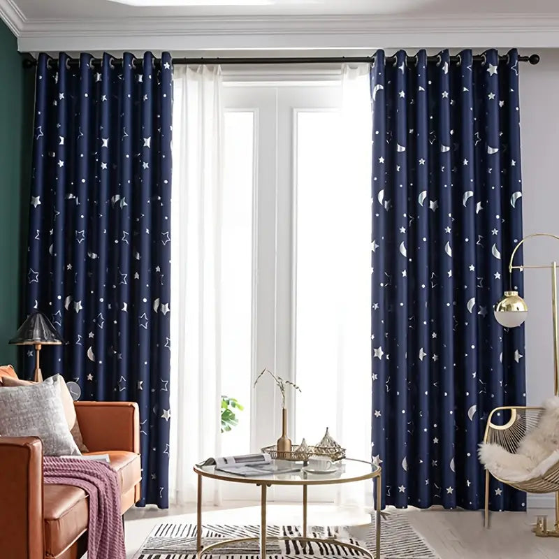 1pc Star Blackout Curtains for Home Decor
