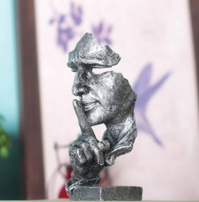 Silent is Golden Abstract Figure Home Decor Piece