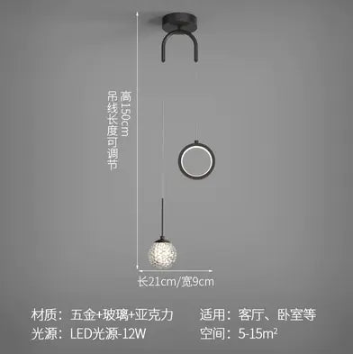 Minimalist Nordic Style Pendant Light for Bedroom/Living Room