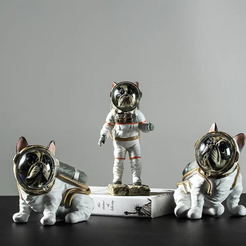 Cute Space Dog Sculpture - Creative Resin Home Decor