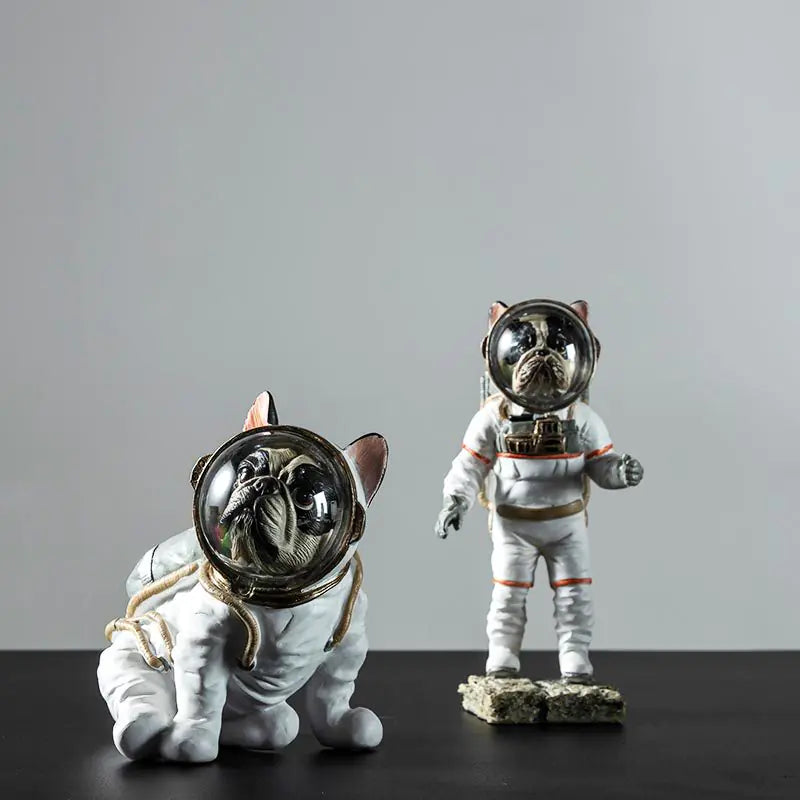 Cute Space Dog Sculpture - Creative Resin Home Decor