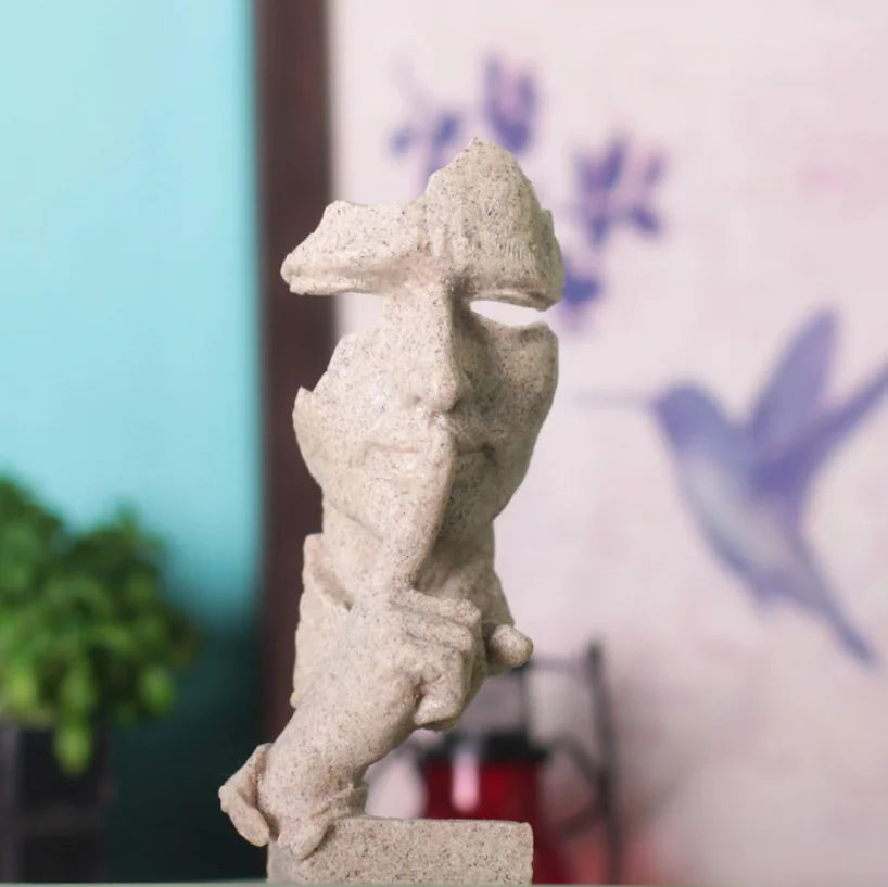 Silent is Golden Abstract Figure Home Decor Piece